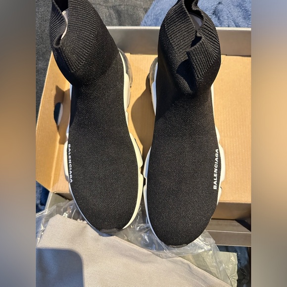 Balenciaga speed trainer black w/ clear soles sneaker size 40EU/7 men - Picture 2 of 10